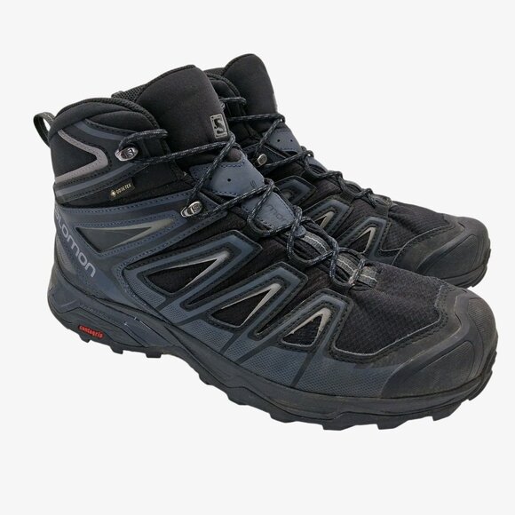 Salomon X Ultra 3 Mid GTX Hiking Boots Mens Size 11 Black Waterproof Gore-Tex - Picture 1 of 9